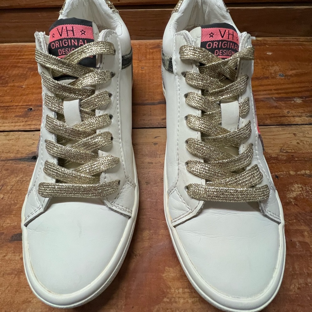 Vintage Havana Bounce Pink Pop Cream and Gold Sneakers